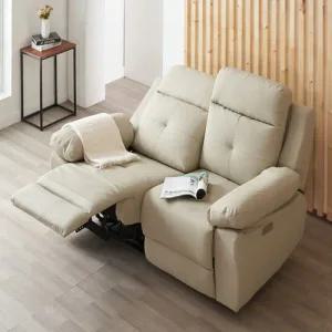 [무료배송]헤븐 전동 리클라이너 2인용 쇼파 에어레더