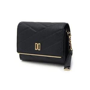 [닥스](센텀시티점)DCWA2E414[CARLISLE MODERN]블랙 칼라일 패턴 골드 DD 3단 반지갑