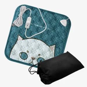 한일전기 양면 USB 전기방석 빼꼼냥이(라이트블루) 1인용