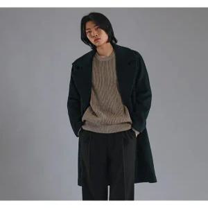 [애드호크]남성 하이넥 더블 코트 (HWBHC11)