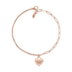 18K 팔찌 체인 볼 금팔찌 뉴욕 하트