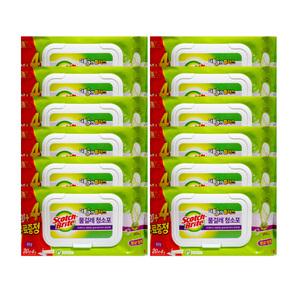 3M 스카치 브라이트 물걸레 청소포 더블액션 표준형 (24매) x 12팩 (총288매)