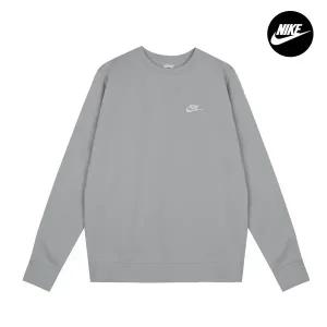 나이키 스몰로고 남자 여성 기모 맨투맨 긴팔티셔츠 그레이 BV2662-074