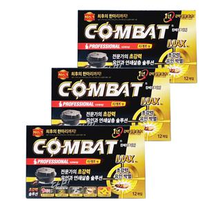 컴배트 프로페셔널 맥스 타게트형 살충제 바퀴벌레용 12개입 x3개