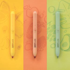 모리스 저스트클릭 내츄럴 형광펜 S 낱색 감성적인 컬러 뚜껑 캡 없는 노크식 원터치 클릭 펜