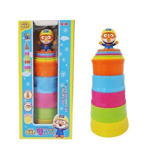 [기타]NEW 뽀로로 컵쌓기 /컵쌓기놀이 소근육발달 놀이 돌 아기 영 유아 두돌 아이 장난감 선물