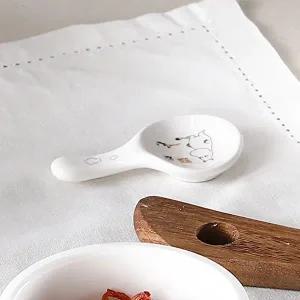 [삼미]삼미 무민 원형 수저받침 / 본차이나 / 손님대접용