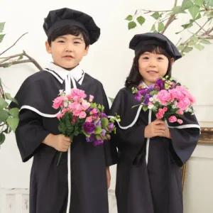 망토졸업가운 학사모 리본 세트 밤색 곤색 택1