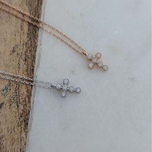 [NS홈쇼핑][애슬릿] 925 실버 미니 십자가 큐빅 은 목걸이[32590317]