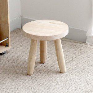 [올리빙]원목 미니 원형 스툴