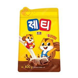 제티 초코렛맛 400g 리필형 초코파우더 분말 간식 우유