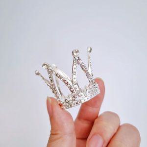 [오너클랜]미니티아라 왕관 토퍼 케이크 장식 웨딩 소품 12P