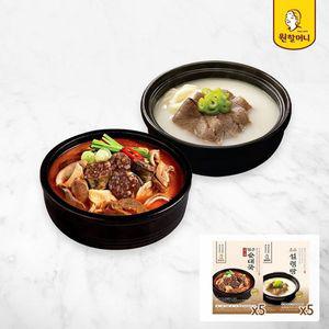 [NS홈쇼핑][원할머니]설렁탕 5팩+얼큰 순대국 5팩[34040641]