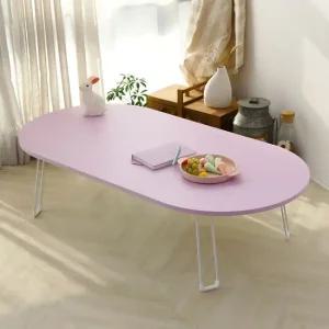 타원 파스텔 접이식 좌식 거실테이블 밥상 12060 밥상 좌식테이블