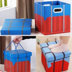 배그 보급상자 정리함 다용도 접이식 장난감 보관함 종이 상자 선물 답례 박스 의자 수납함