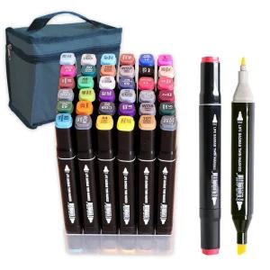 B0B 부직포 트윈마카 36색 전문가용 마카펜 드로잉 양면 촉 터치필 디자인 가방형 디자인마카