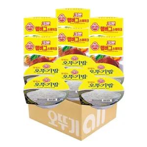 오뚜기 3분 햄버그스테이크 140g+오뚜기밥 210g 각 6개씩