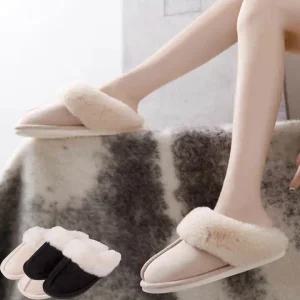 [로즈엘리]포근포근 융털퍼 방한 실내화 겨울슬리퍼 2컬러