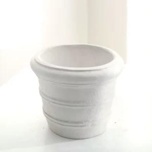 빈티지 토분 H101000 16x13cm 화이트+R14받침/화분 인테리어 토기 거실 실내 가정용