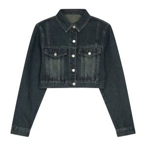 [본사직영]셋업 워싱 숏 데님자켓-LC48DJ950