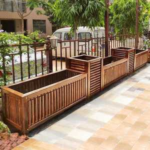 업소용 야외 화단만들기 부식방지 나무화단 꽃상추심는 대형화분