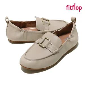 [콜핑]핏플랍 여성 알레그로 스터드 버클 레더 로퍼 스톤베이지 FQ7-A20