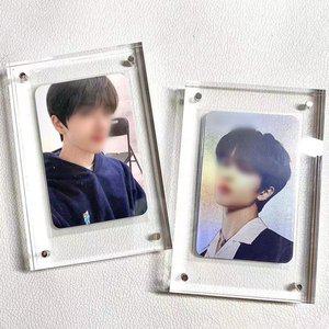 [기타]투명 포카 액자 아크릴 포토 카드 사진 스탠드 미니 탁상 거치대 폴라로이드 아이돌