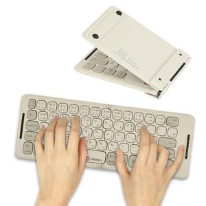 크로셀 C-Flip Retro 휴대용 접이식 무선 핸드폰 블루투스 키보드