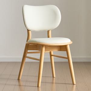 푸딩2P 원목 식탁의자 기능성 PU 쿠션 카페 체어