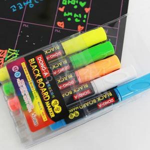형광색 보드마카펜 5색 세트 수성펜 네온 컬러 블랙보드 칠판 필름 유리