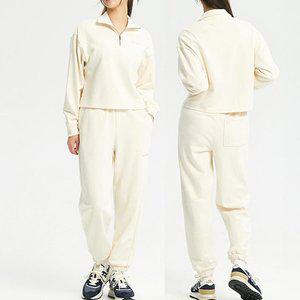 [뉴발란스] 여성 트레이닝세트 츄리닝세트 베이지 셋업