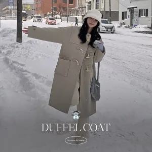 [핫핑](센텀시티점)헤리스 떡볶이 후드 더플 투포켓 롱코트P000COYM