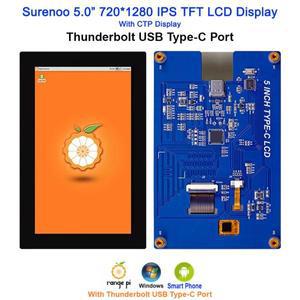 선더볼트 USB C타입 IPS TFT IIC CTP 정전식 터치 패널 MIPI DSI LCD 모듈 디스플레이 모니터 화면 5.0 인