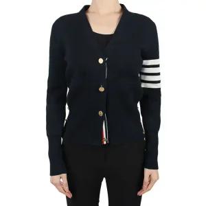 톰브라운 25SS 여성 사선완장 밀라노스티치 가디건 네이비 FKC207A 00219 415