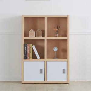 [숨결]트레이 6칸 낮은 도어 책장 800