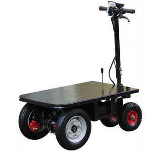 운반카 전기 구르마 물류 창고 4륜 전동 이동 수레 90x60cm 1200 파운드