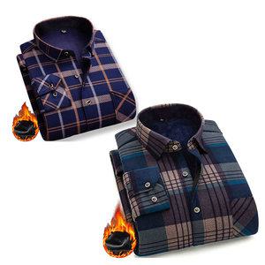 겨울 기모 남방셔츠 체크셔츠 남자겨울 융털 따듯한 방한 방풍 패션셔츠