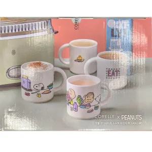 코스트코 코렐 스누피 브런치 머그 4P 머그컵 유리컵 CORELLE
