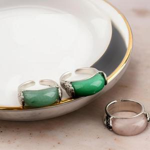 여자 한복 전통 가락지 옥 비취 장신구 반지