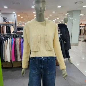 시슬리/애플아울렛/앙고라 블렌드 크롭 니트 가디건 SAKC06411