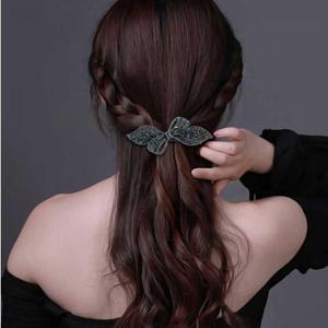 큐빅리본자동핀 미니 자동핀 똑딱핀 큐빅 옆머리핀 반묶음 단발머리핀 앞머리삔