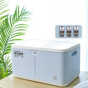 잠금 수납함 비밀번호 소형 서랍장 사무실 서류 보관 상자 문서 암호 금고