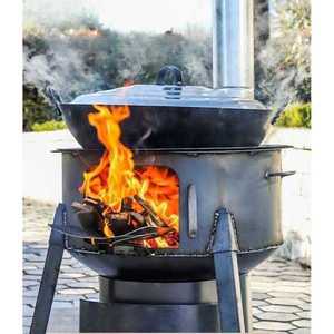 무쇠 가마솥화덕 이동식 가마솥 대형 냄비 화덕 드럼통 아궁이 농촌 야외