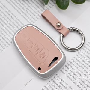 아야 현대 호환 4버튼 스마트키 가죽 차키 케이스 그랜저HG 산타페DM 맥스크루즈 에쿠스 제네시스DH