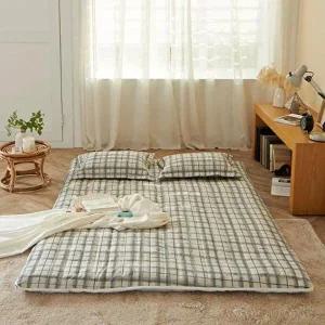 [셀러허브 패션][JHQPP1P7_4B]체크 온수매트커버 구스이불 S그레이