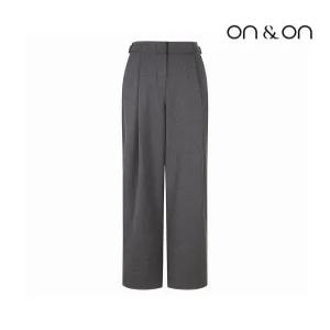 [온앤온][온앤온] 뒷밴딩 사이드 버클 원턱 와이드 팬츠(JW2WLA40)