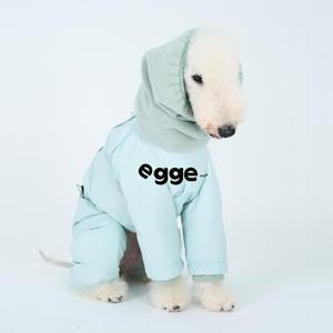 강아지 올인원 패딩 옷 베들링턴테리어 오리털 보온 넥 겨울 전신 자켓