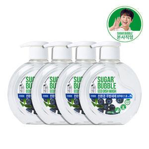 슈가버블 친환경 주방세제 블루베리드롭 용기 470ml x 4개