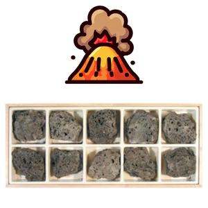 현무암 표본 감상용 교육용 암석 소장 10종 어린이 교구 유아