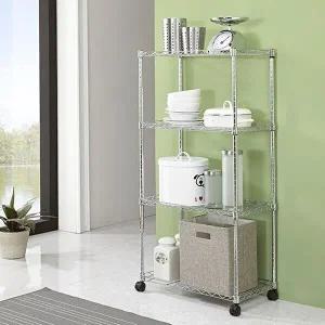 메탈선반 600 4단 메탈랙 틈새수납 이동식 진열대이동-W396829